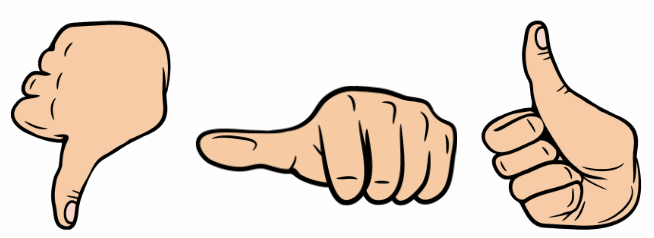 3 hand gestures