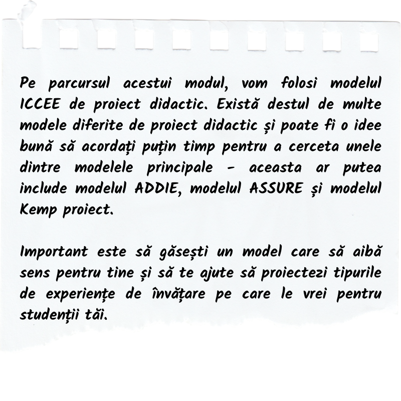 pe parcursul acestui modul ICCEE