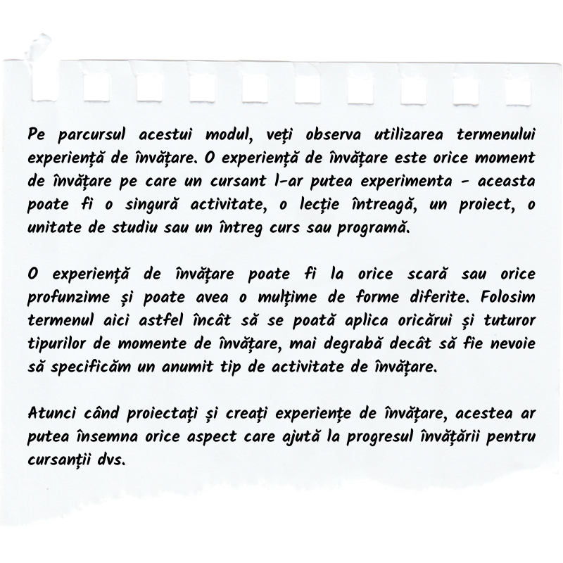 pe parcursul acestui modul